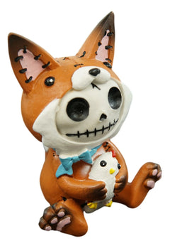 Furry Bones Fen Fen The Fox Skeleton Statue Furrybones Vulpes With Chicken-2