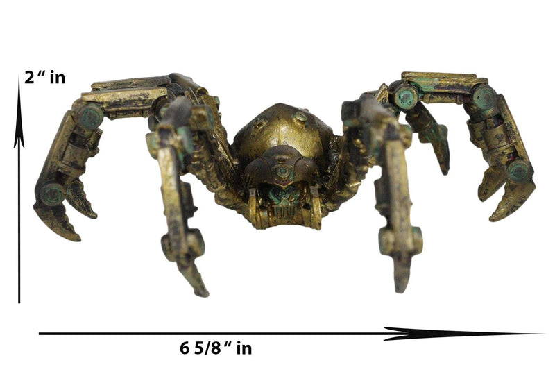 Steampunk Robotic Spider Statue Cyborg Gargantuan Arachnid Tarantula Figurine-2