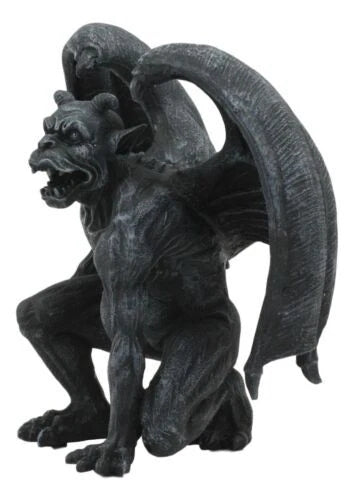 Winged Horned Devil Gargoyle Statue 6.25" Tall Notre Dame Evil Warden Gargoyle-3