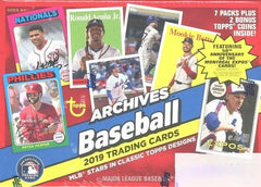 2019 Topps Archives Baseball EXCLUSIVE Factory Sealed Blaster Box-BONUS 2 Coins!-1