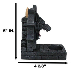 Gothic Alpha Wolf Pentagram Wheel Candle And Backflow Incense Cone Burner Holder-5