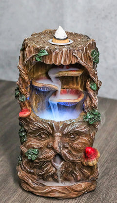 Forest Celtic Greenman Tree Ent With Fungi Pillar Backflow Incense Cone Burner-1
