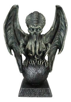 High Priest Great Old Ones Call of Cthulhu Sitting On Earth Globe Orb Figurine-2