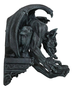 Gargoyle Candle Holder, 12"H Gothic Wall Sconce Sculpture Plaque, Fantasy Home Decor for Mantle, Wall, Garden, or Indoor Display-4