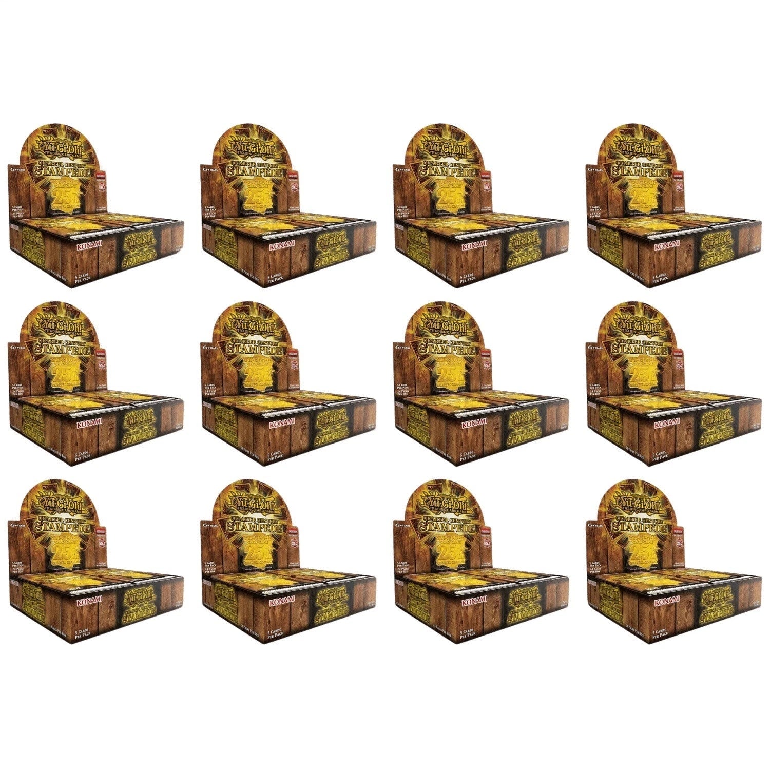 Yugioh Quarter Century STAMPEDE Booster Case (12 Boxes) Factory Sealed