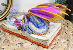 Amy Brown Fantasy Rainbow Book Wyrm Dragon Of Bibliography Figurine Decor Statue-2