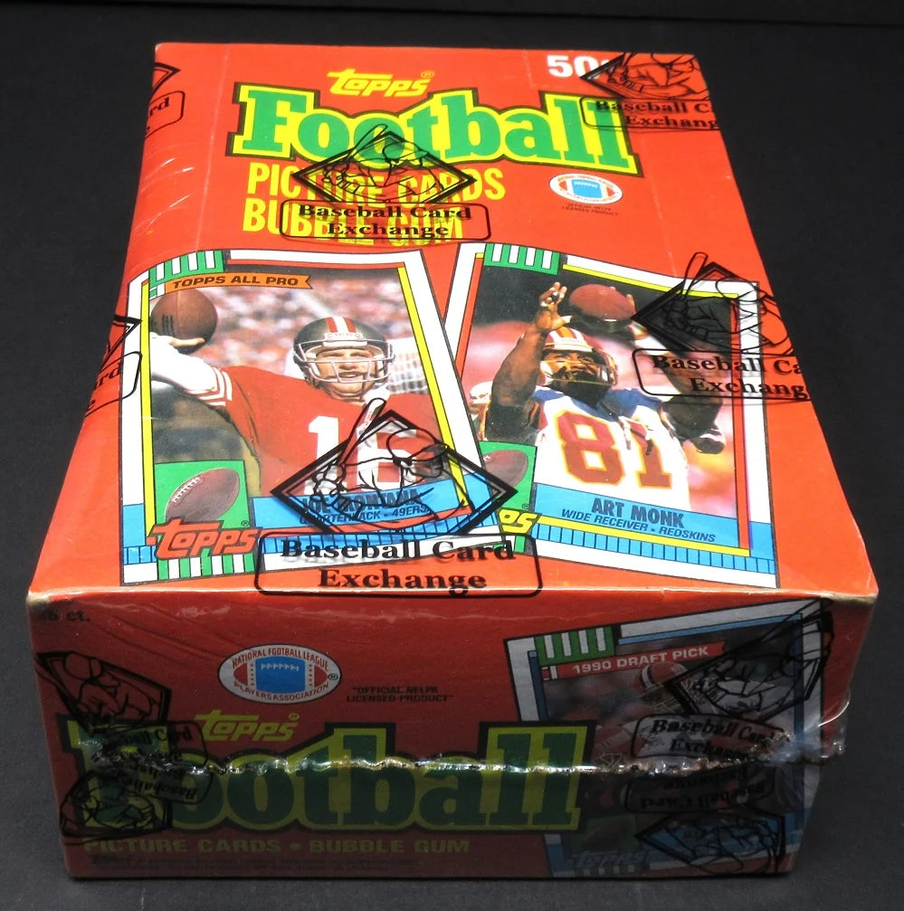 1990 Topps Football Unopened Wax Box (FASC)-2