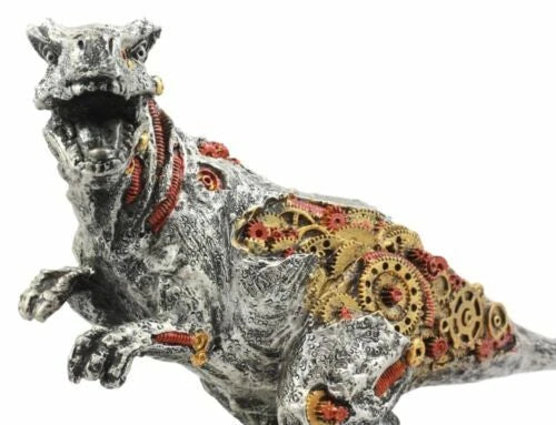 Steampunk T-Rex Figurine Jurassic Era Predator Tyrannosaurus Rex Statue Dinosaur-7