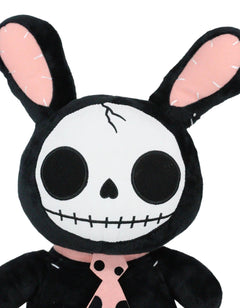 Furry Bones Skeleton Black Tuxedo Bunny With Pink Polka-dot Tie Plush Toy Doll-6