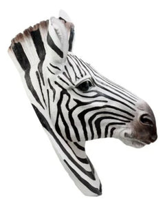 Madagascar Large Zebra Head Wall Decor Plaque 16"Tall Taxidermy Decor Sculpture-7