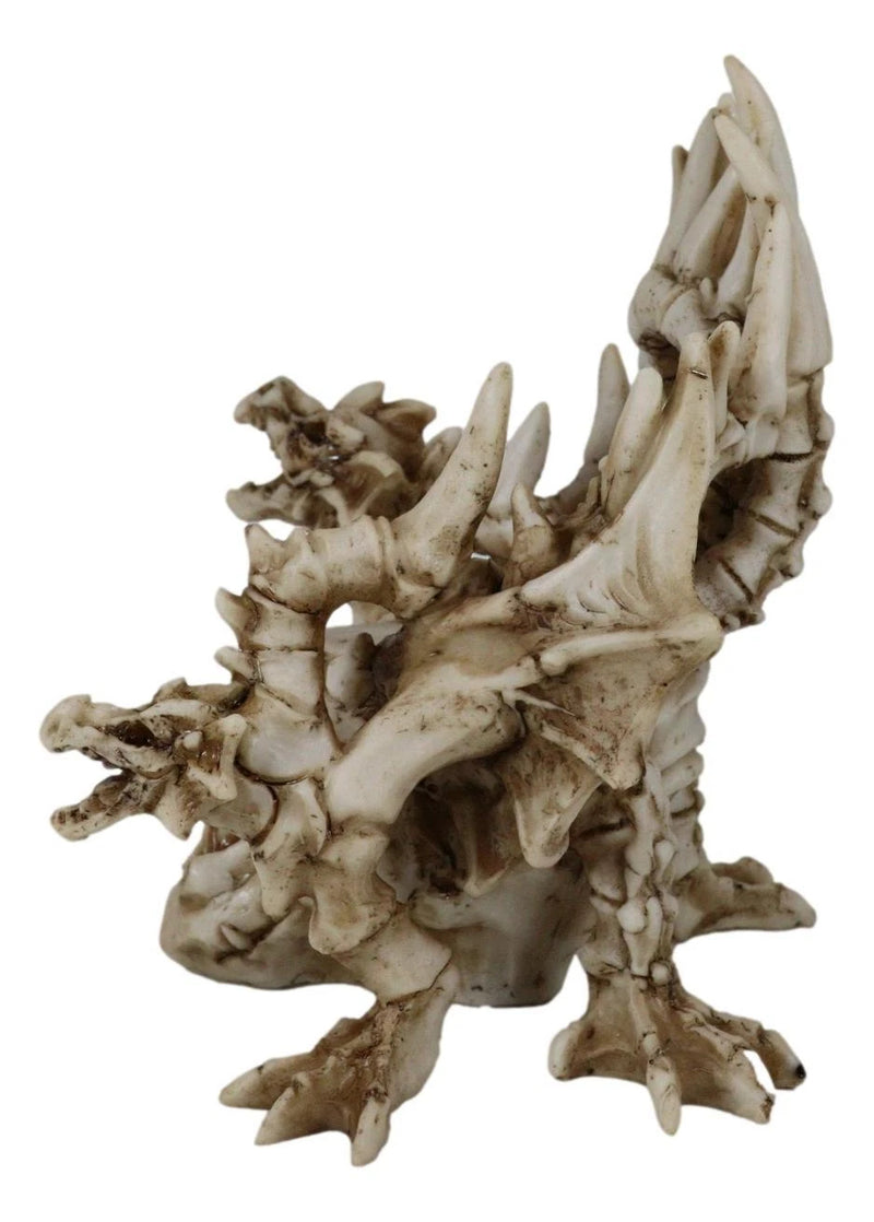 Legendary Arthurian Merlin Dragon Skulls Bones Skeletons Throne Chair Figurine-4