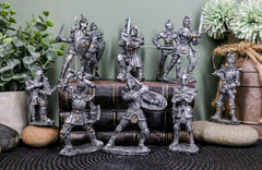 Set of 12 Medieval Knights w/ Swords Crossbow Halberds & Shield Figurines-6