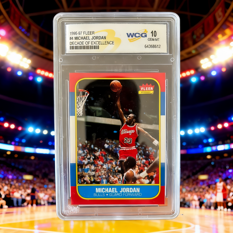 MICHAEL JORDAN 1996-97 Fleer ULTRA DECADE Excellence Tarjeta de novato #U4 GEM MINT 10-1