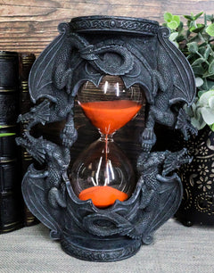 Gift Invertible Four Elemental Dragons Figurine Dragon Hourglass Sandtimer-1