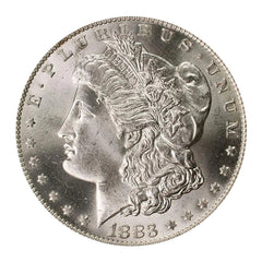 1883 O Morgan Silver Dollar $1 Brilliant Uncirculated BU 90% Silver-2