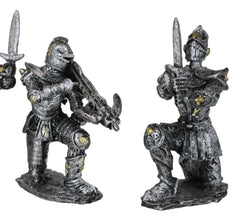 Set of 12 Medieval Knights w/ Swords Crossbow Halberds & Shield Figurines-3