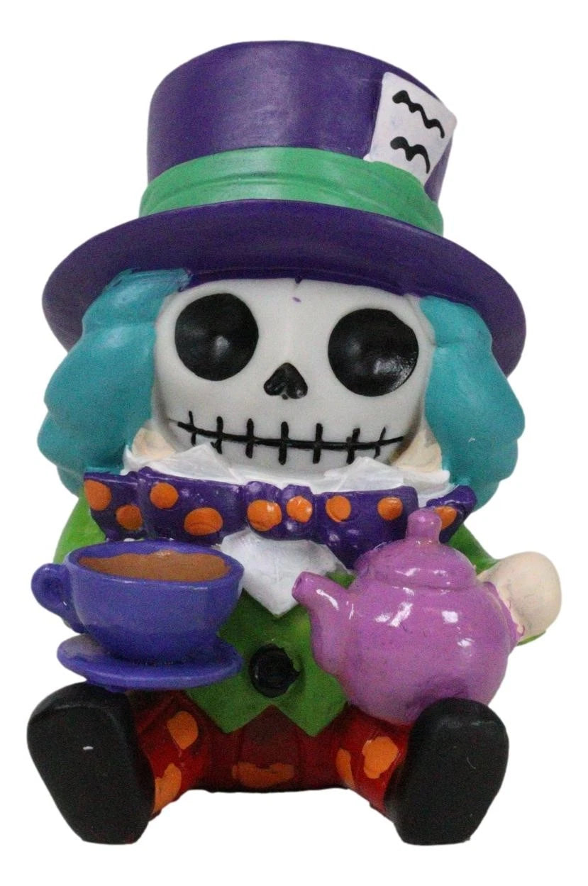 Furry Bones Whimsical Wonderland Mad Hatter Alice Skeleton Figurine Furrybones-2