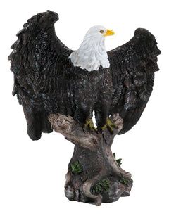 Large 18"H Wings Of Glory Perching Grand Bald Eagle Statue Home Garden Figurine-6