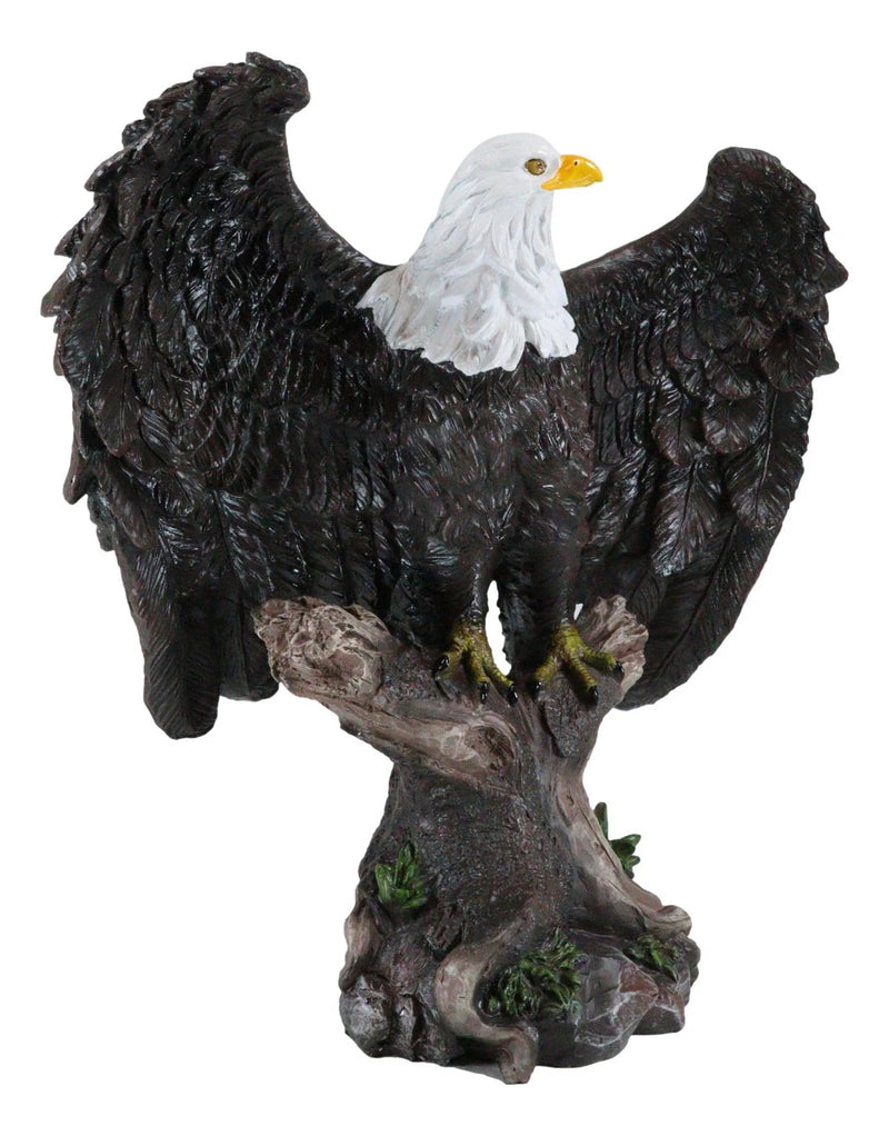 Large 18"H Wings Of Glory Perching Grand Bald Eagle Statue Home Garden Figurine-6