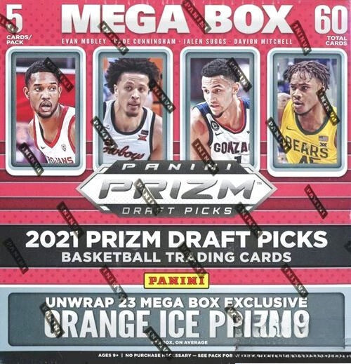 2021/22 Panini Prizm Draft Picks Basketball Factory Sealed MEGA BOX-ICE PRIZMS