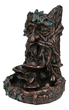 Celtic Greenman Tree Man God Forest Ent Backflow Incense Cone Burner Figurine-4