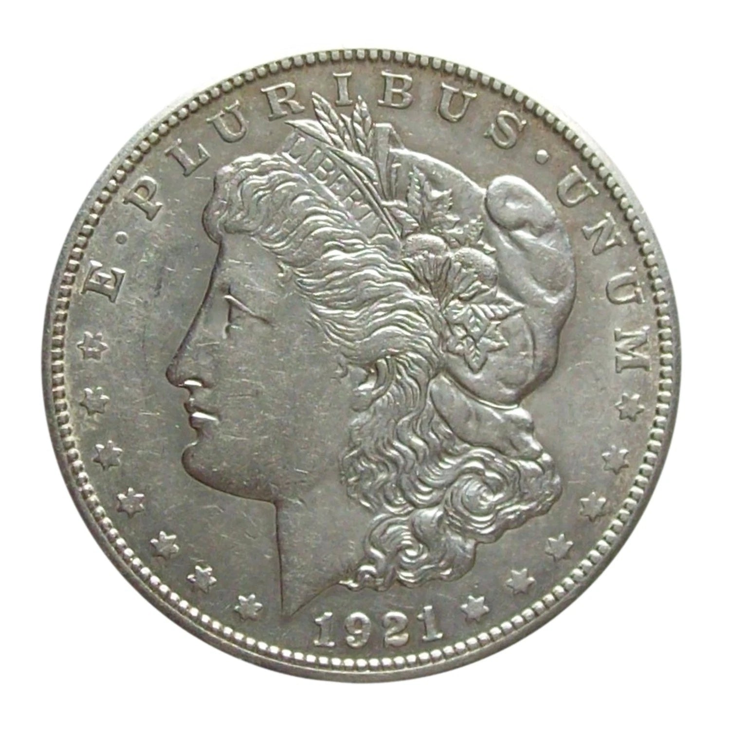 1921 90% Silver Morgan Dollar About Uncirculated-2