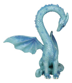 Valentines Cupid Love Dragon Couple Set of Two Blue and Pink Dragon Statue-5