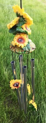 Spring Sunflowers Bloom Resonant Relaxing Wind Chime Patio Garden-5