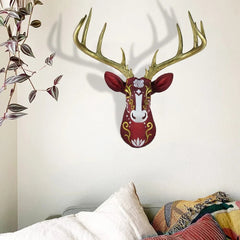 Deer Head Faux Taxidermy Wall Sculpture Rustic Cabin Wall Home Decor 19.5"-1