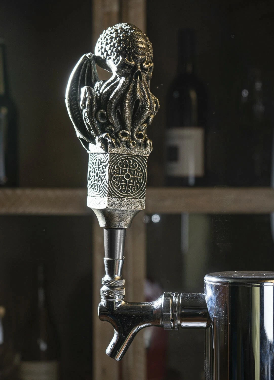 Cosmic God Cthulhu Kraken Octopus Novelty Beer Tap Handle Figurine W/ Base