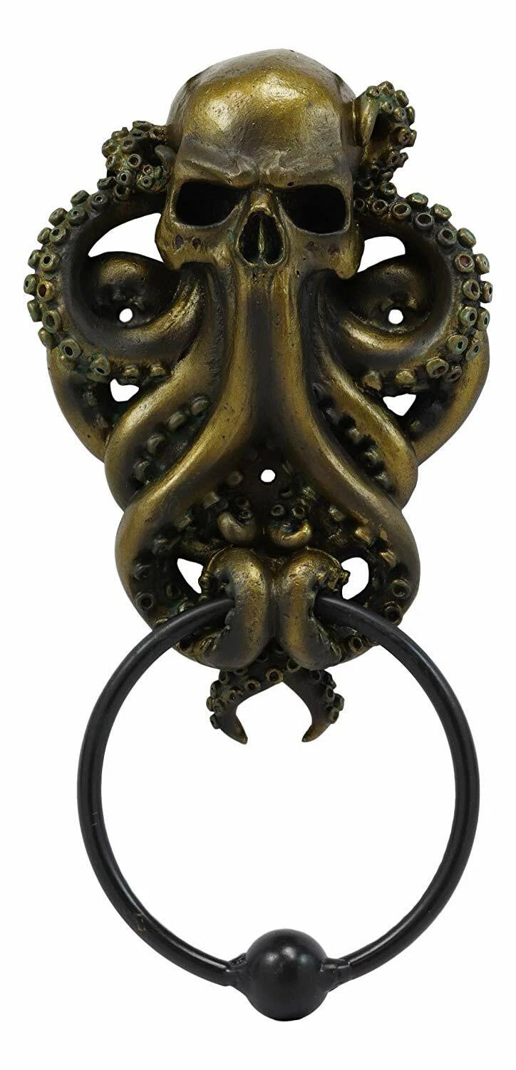 Bermuda Triangle Nautical Octopus Kraken Ghost Of Cthulhu Door Knocker Figurine-4