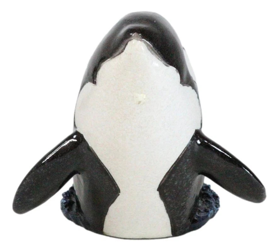 Nautical Ocean Marine Breaching Orca Killer Whale Wine Bottle Holder Statue-5