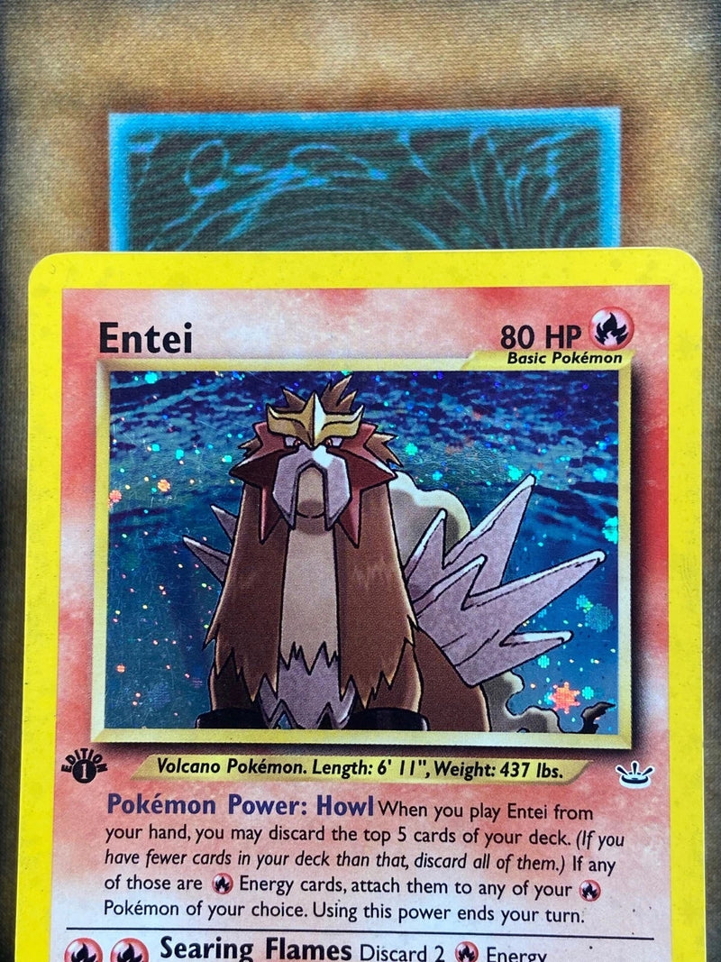 Pokemon Entei 6/64 Holo Rare 1st Edition LP-2