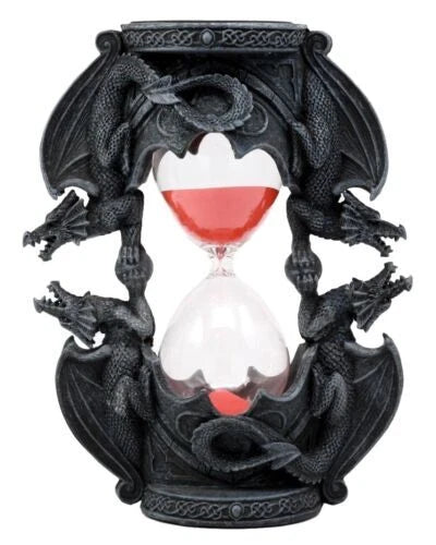 Gift Invertible Four Elemental Dragons Figurine Dragon Hourglass Sandtimer-6
