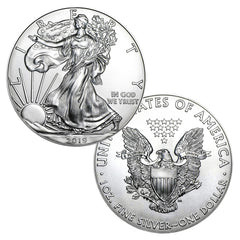 Moneda American Silver Eagle brillante sin circular de $1 de 2019 con soporte Airtite-3