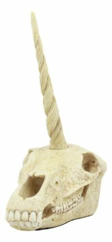 Fossil Unicorn Skull Rare Mythical Phantom Creature Skeleton Figurine-2