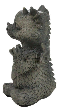 Zen Whimsical Garden Dragon Yoga Sitting In Meditation Backflow Incense Burner-3