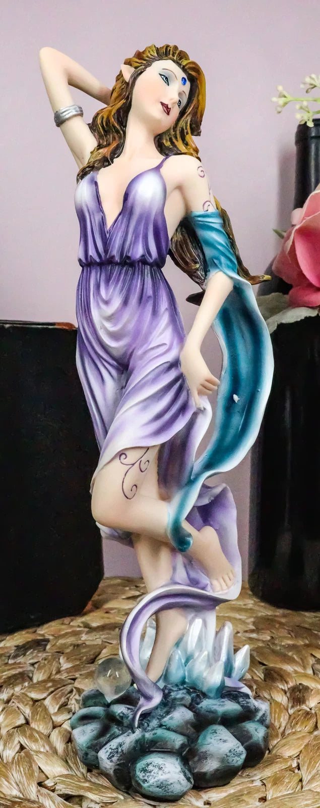 Celestial Tao Wind Elemental Fairy Statue 11"H Mythical Fantasy Fae-2