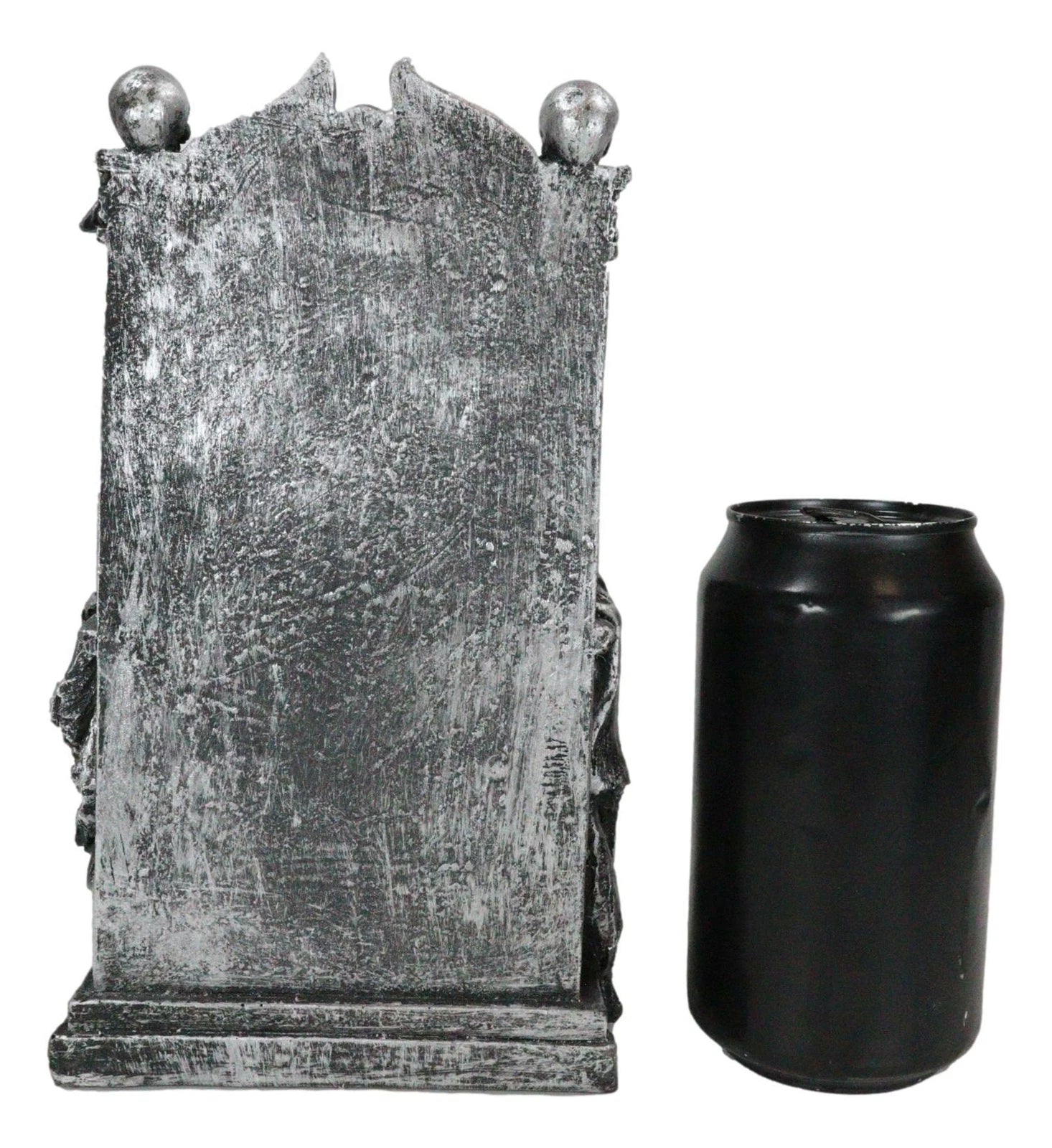 Dark Lord Grim Reaper Skeleton On Throne With LED Light Ghastly Face Figurine-4
