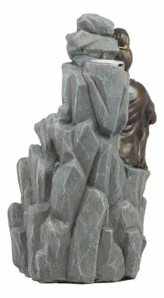 Bodhisattva Kuan Yin Buddha Backflow Incense Burner Statue 7.5"H-5