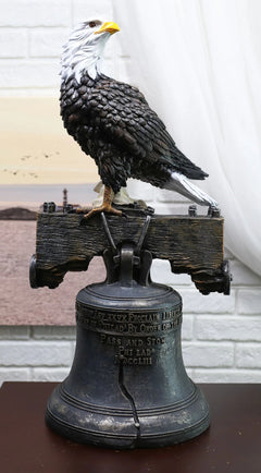 Estatua de la Campana de la Libertad del Águila Calva de la Gloria Patriótica Estadounidense del Día de la Independencia-2