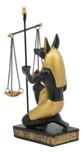 Ancient Egyptian God Of Afterlife Anubis Holding The Scales of Justice Statue-5