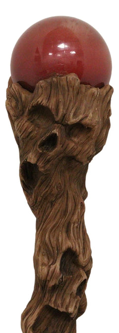 Twisted Tree Whispering Ghosts Skull Decorative 67"L Prop Cosplay Staff Cane-3