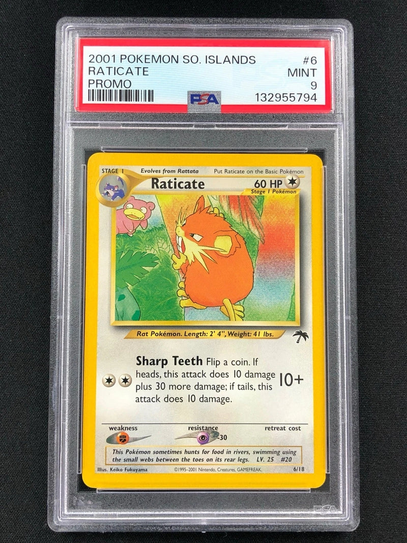 Pokemon 2001 Raticate 6/18 Islands Promo PSA 9 Mint-1