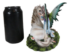 Beautiful Fae Goddess Fairy Princess With Rare Unicorn Friend Statue Magic Decor-4