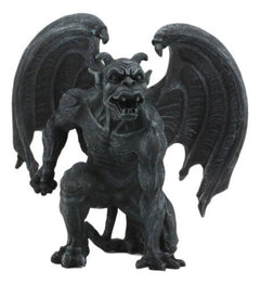 Winged Horned Devil Gargoyle Statue 6.25" Tall Notre Dame Evil Warden Gargoyle-2