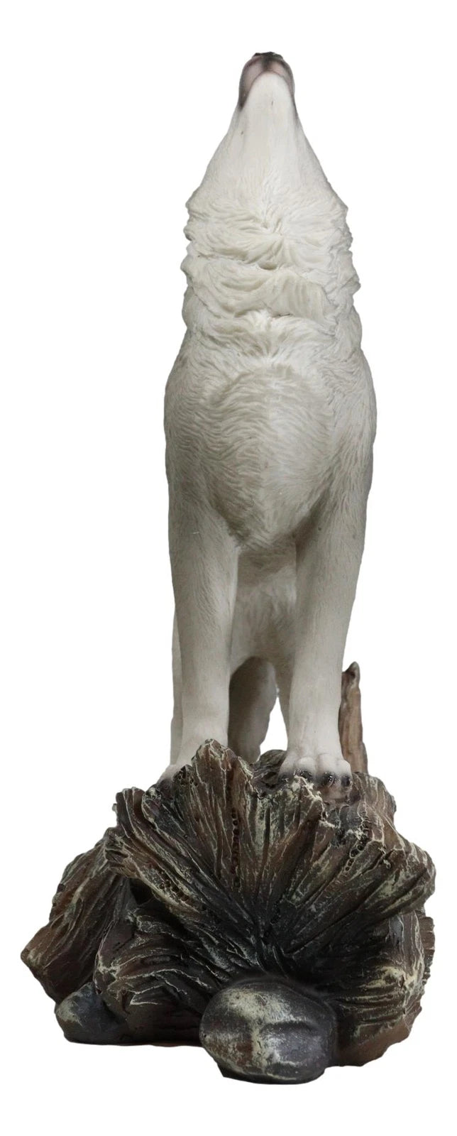 Large Cries Of The Night Howling Alpha Gray Wolf Statue 12"H Spirit Wolves Decor-2