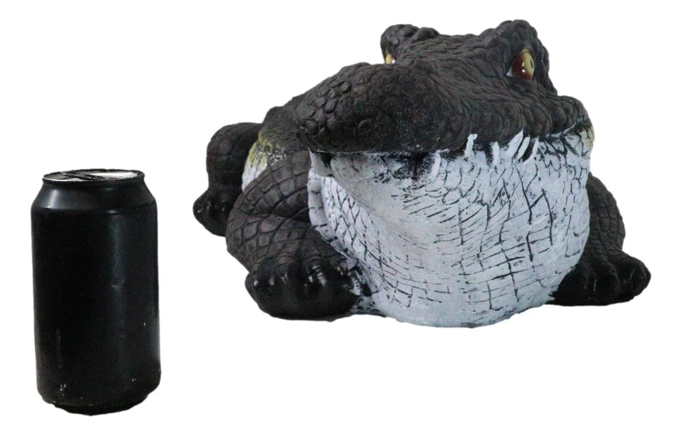 Estatua realista de cocodrilo merodeador de gran tamaño para jardín, 99 cm de largo-8