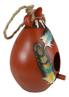 Southwestern Indian Trinity Dreamcatcher Feathers Hanging Birdhouse Bird Feeder-2