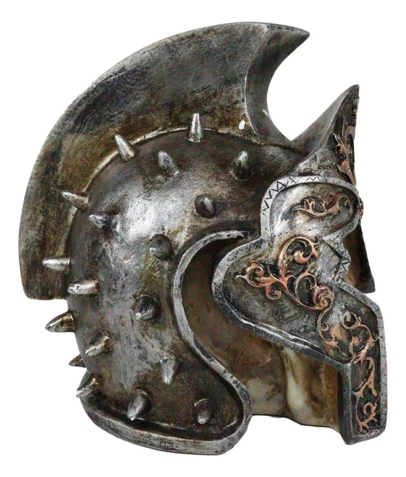 Roman General Maximus The Gladiator Helmet Centurion Warrior Skull Figurine-3